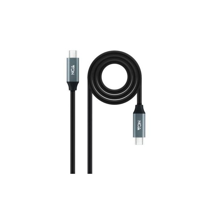Nano Cable 10.01.4302 Cable USB 3.2 Tipo-C Macho a USB Tipo-C Macho 20Gbps 100W 2m Gris y Negro 1 Nano Cable 10.01.4302 Cable USB 3.2 Tipo-C Macho a USB Tipo-C Macho 20Gbps 100W 2m Gris y Negro 1