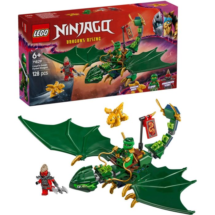 LEGO 71829 Ninjago Dragón Verde del Bosque de Lloyd Set de Construcción con 2 Minifiguras y Dragón Bebé Juguete para niños +6 años 2 LEGO 71829 Ninjago Dragón Verde del Bosque de Lloyd Set de Construcción con 2 Minifiguras y Dragón Bebé Juguete para niños +6 años 2