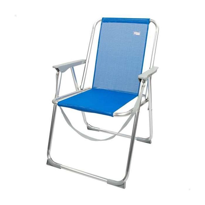 Silla pleg alu fija 44x45x76 cm c/cinta-textileno-gomera Silla pleg alu fija 44x45x76 cm c/cinta-textileno-gomera