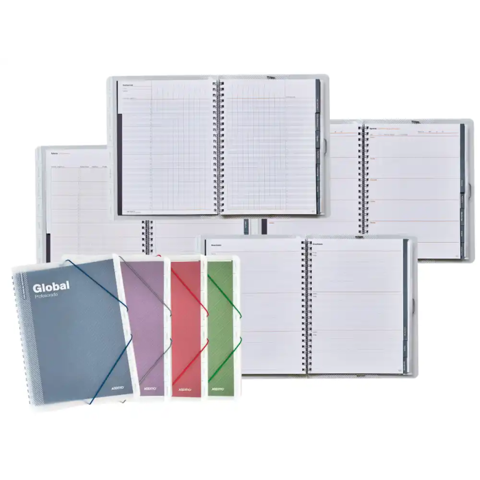 Additio Carpeta Global para Profesorado 24x32 cm, 144 Páginas, Polipropileno, Colores Surtidos 6
