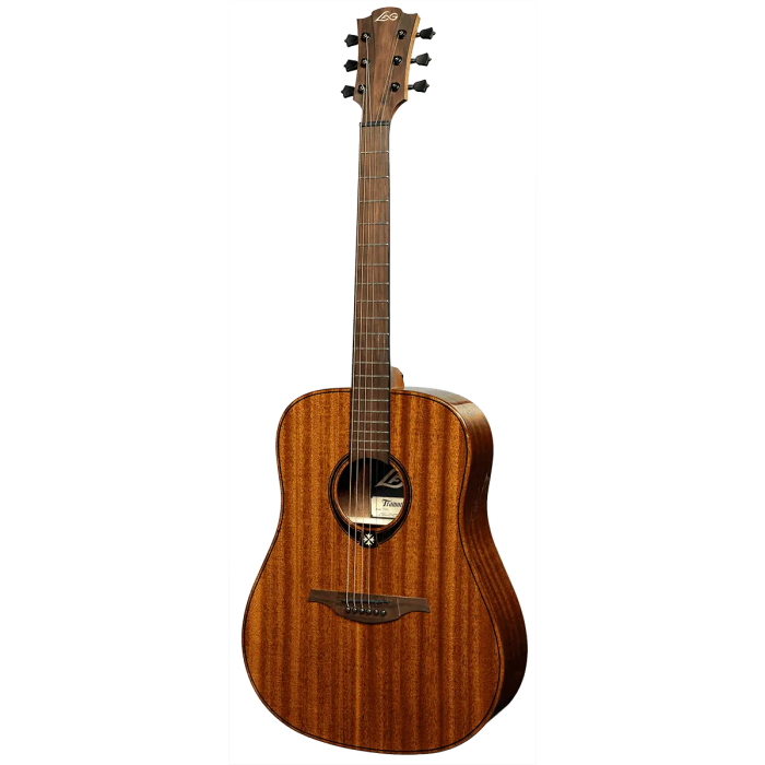 LAG Guitarra Acústica Dreadnought Tramontane 98 - Tapa Maciza de Caoba, Fondo y Laterales de Caoba 2