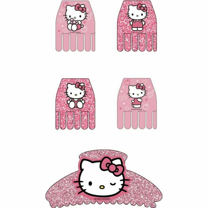 Cerdá Accesorios pelo Hello Kitty clips 5 piezas PINK para niña, edad recomendada 3+ años 3 Cerdá Accesorios pelo Hello Kitty clips 5 piezas PINK para niña, edad recomendada 3+ años 3
