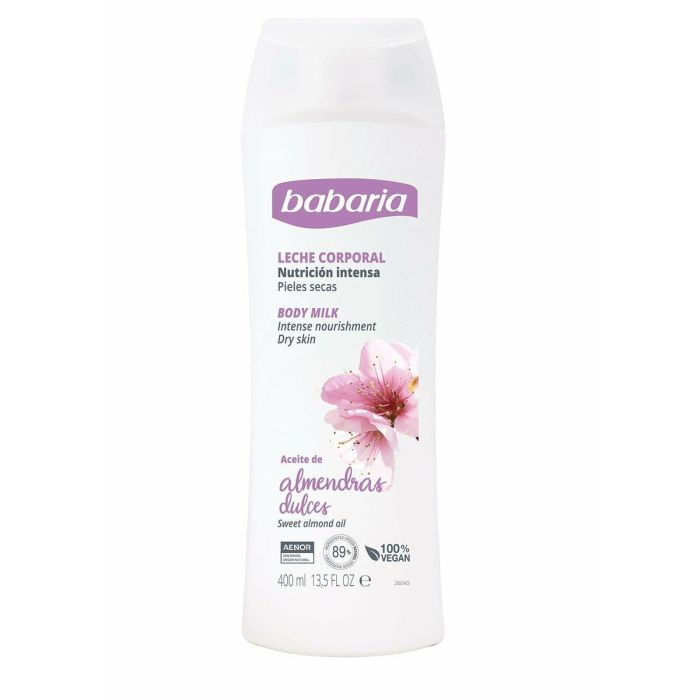 Babaria Aceite de Almendras Body Milk Hidratante Corporal Piel Seca 400 ml