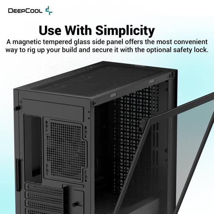 Caja de PC sin fuente de alimentación - DEEPCOOL CH370 (Negro) - Mini torre - Formato Micro-ATX 2