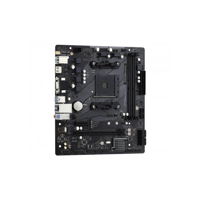 Placa ASRock A520M-Hvs,Amd,Am4,A520,2Ddr4,64,Vga+Hdmi,4Sata3,1M.2,4Usb2.0,2Usb3.2,Usb-C,1Gb,Matx 3