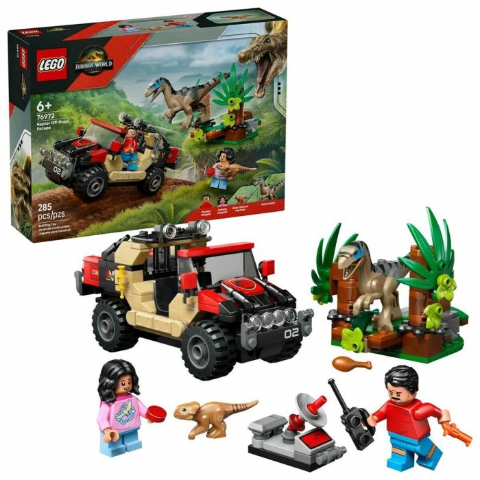 Lego Set de Construcción Jurassic World Velociraptor 76972, 285 Piezas, Juego para Niños