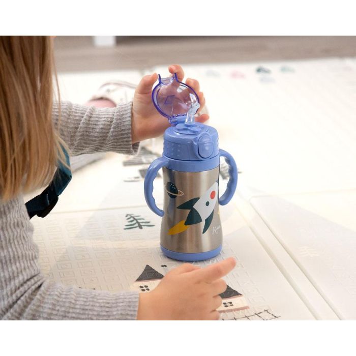 Botella Entrenamiento Cohete Azul 280 mL Acero Inoxidable 280 mL 2 Botella Entrenamiento Cohete Azul 280 mL Acero Inoxidable 280 mL 2