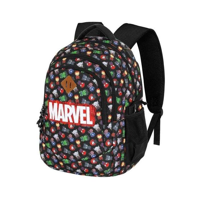 Karactermania Mochila AVENGERS Run. Plus Fan Chibi 44x34x21 cm, Gran Capacidad, 3 Compartimentos, Puerto USB 4