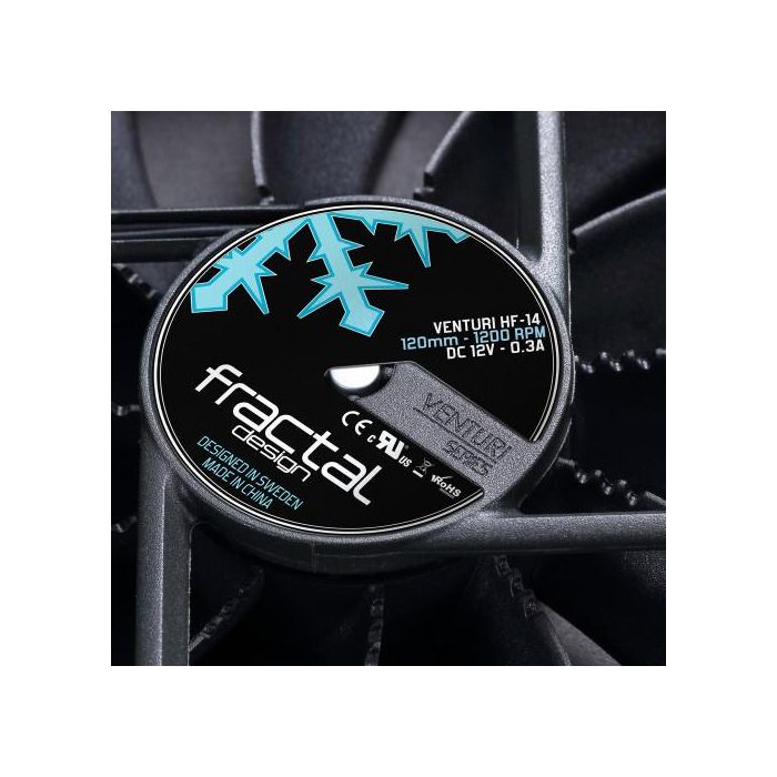 Fractal Design FD-FAN-VENT-HF14-BK Ventilador para Caja de PC de 14 cm Negro Gris