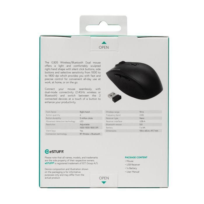 eSTUFF G305 Wireless/Bluetooth Dual mouse 4 eSTUFF G305 Wireless/Bluetooth Dual mouse 4