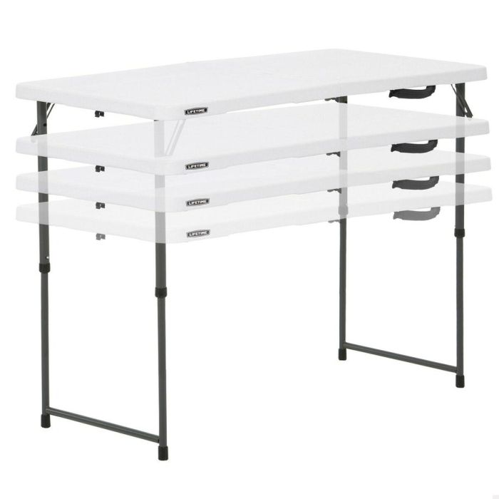 Mesa Plegable Lifetime Blanco 122 x 91,5 x 61 cm Acero HDPE Mesa Plegable Lifetime Blanco 122 x 91,5 x 61 cm Acero HDPE