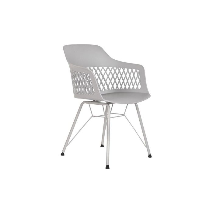 Silla Scandi DKD Home Decor Gris Claro 57 x 80.5 x 57 cm