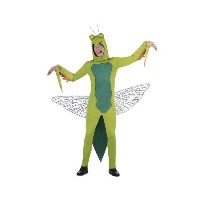 Disfraz mantis capucha, mono y brazaletes talla one size Disfraz mantis capucha, mono y brazaletes talla one size