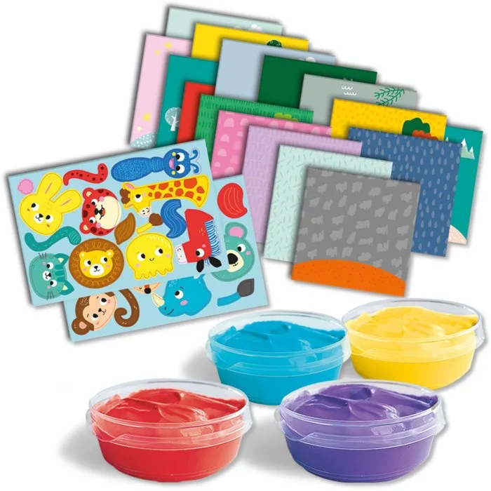 Ses Creative - Juego Creativo: Mis Primeros Animales para Pintar a Mano y con los Dedos con Cartas y Pegatinas 1