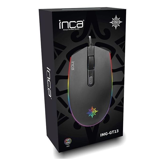 INCA Gaming Maus IMG-GT13 1200 DPI. RGB. 4 Tasten. USB. SW retail 3 INCA Gaming Maus IMG-GT13 1200 DPI. RGB. 4 Tasten. USB. SW retail 3