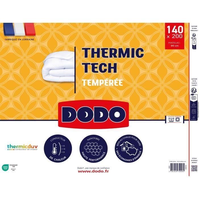 Dodo DOD3307419759565 Edredón nórdico templado 250 g/m² Thermic Tech 140 x 200 cm Blanco 1