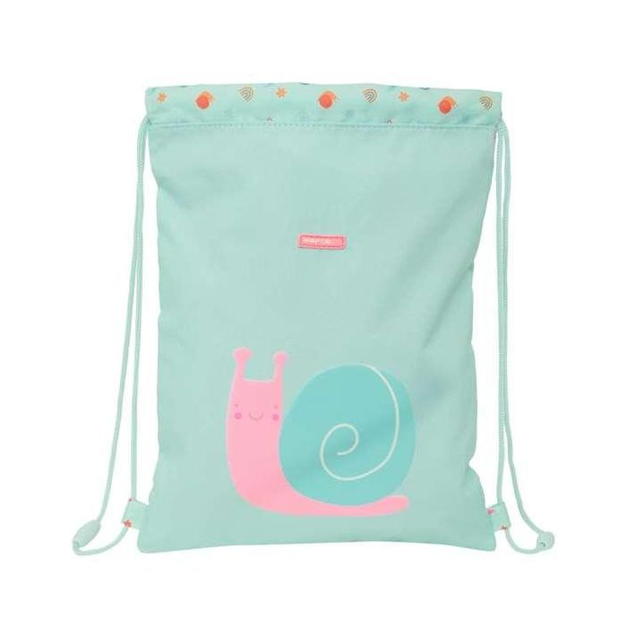 Bolsa Mochila con Cuerdas Safta Caracol Turquesa 26 x 34 x 1 cm Bolsa Mochila con Cuerdas Safta Caracol Turquesa 26 x 34 x 1 cm
