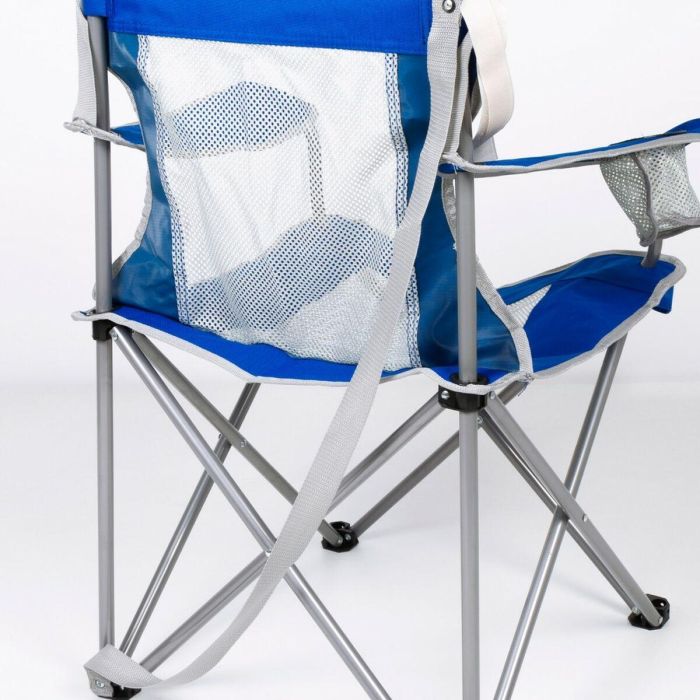 Silla de Camping Plegable Aktive Azul Gris 46 x 82 x 46 cm (4 Unidades) 1