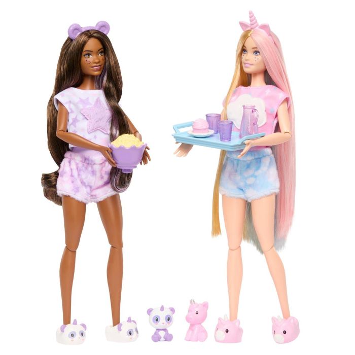 Pack 2 Muñecas Barbie Fiesta De Pijamas Hry15 Mattel