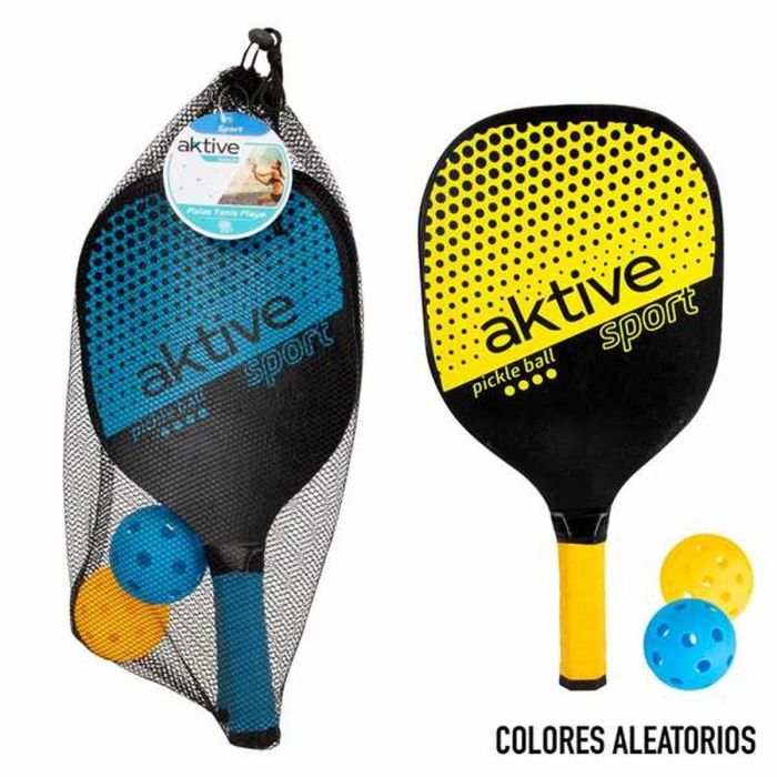 Raquetas de madera aktive pickle ball con pelota 40x0,8x19,5cm - modelos surtidos