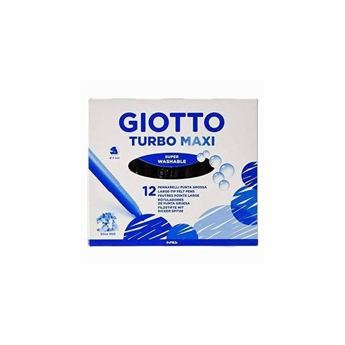Giotto Rotuladores Turbo Maxi Negro Estuche 12 Ud