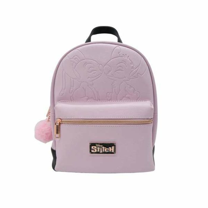 Mochilita pu rosa stitch premium con bolsillo delantero y trasero.28 x 22 x 11 cm. 1 Mochilita pu rosa stitch premium con bolsillo delantero y trasero.28 x 22 x 11 cm. 1