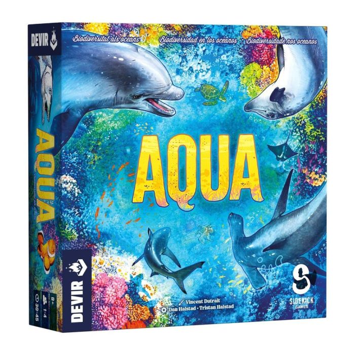 Devir Juego de Mesa Aqua para 1-4 Jugadores, 40 min, a partir de 8 años, estrategia de construcción de arrecifes marinos