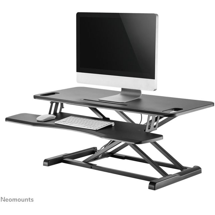 Neomounts NS-WS300BLACK Puesto de trabajo de pie/sentado para escritorio, resorte de gas, 15 kg, Negro