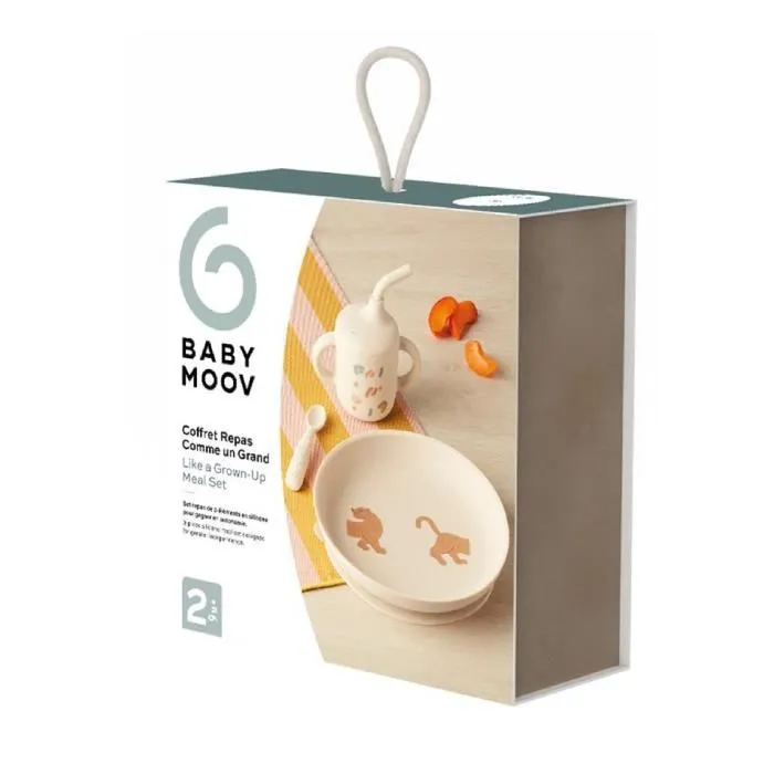 Babymoov - Set de comida para bebé como un adulto - A partir de los 9 meses - Desarrollado con terapeuta ocupacional - Silicona - Little Roar 0 Babymoov - Set de comida para bebé como un adulto - A partir de los 9 meses - Desarrollado con terapeuta ocupacional - Silicona - Little Roar 0