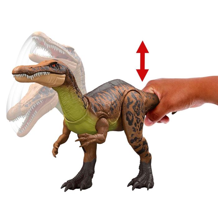 Mattel Jcl73 Figura Dinosaurio Gigantic Trackers Suchomimus Jurassic World Chaos Theory con Ataque de Paliza y Acción de Mordida, Coleccionable +4 años 2