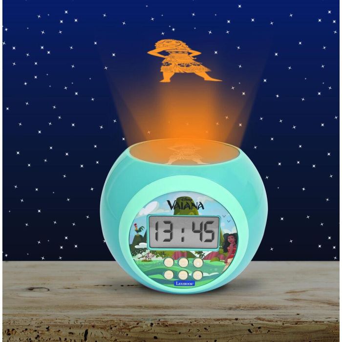 Reloj Despertador Proyector Vaiana Moana Disney 1