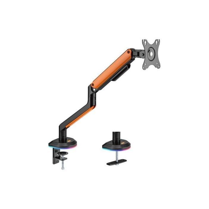 AISENS - SOPORTE DE MESA RGB GAMING CONTRAPESO GIRATORIO E INCLINABLE PARA MONITOR/TV 9KG (3 PIVOTES, 1 BRAZO) DE 17-32, NEGRO-NARANJA 0 AISENS - SOPORTE DE MESA RGB GAMING CONTRAPESO GIRATORIO E INCLINABLE PARA MONITOR/TV 9KG (3 PIVOTES, 1 BRAZO) DE 17-32, NEGRO-NARANJA 0