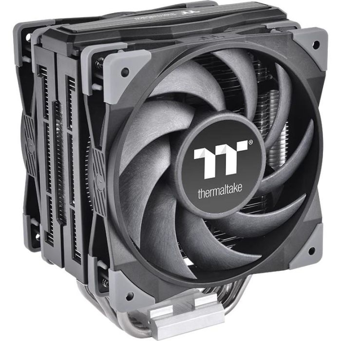 Thermaltake Toughair 510 Multi Cooler para Procesador | AMx 115x 1200 1700, Negro, Doble Ventilador 12cm, 500-2000 RPM