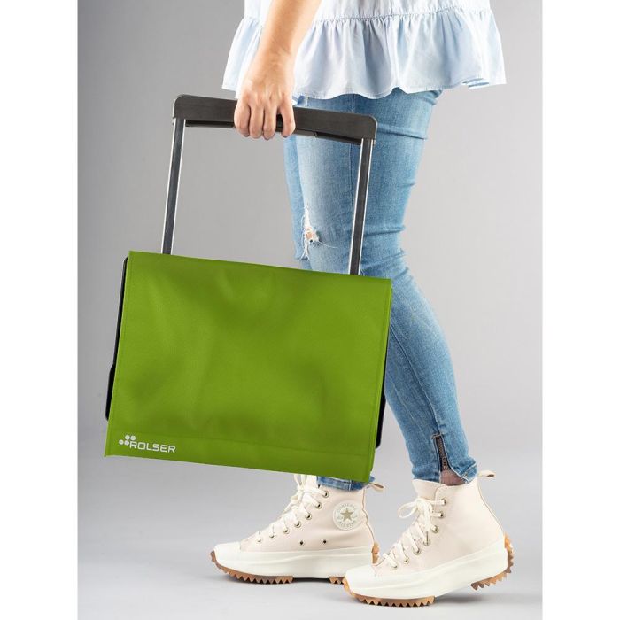 Rolser Carro de la Compra Plegamatic Original MF 2 Ruedas Plegable 40L Color Lima Diseño Bolso 6