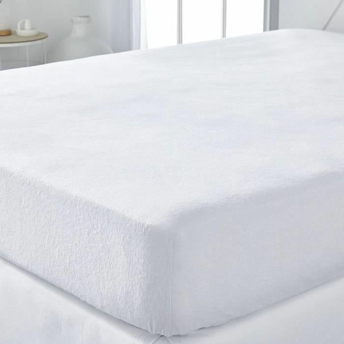 Today Essential Protector de Colchón Absorbente de Fibra Natural 160x200 cm para Cama de Matrimonio Blanco Lavable a 95°C 2 Today Essential Protector de Colchón Absorbente de Fibra Natural 160x200 cm para Cama de Matrimonio Blanco Lavable a 95°C 2