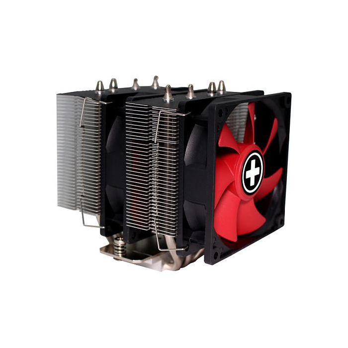 Xilence M504D Cooler Multi Socket Negro y Rojo - Soporte FMx, AM3/4, 115x, 2011, TDP 180W, 2 Ventiladores