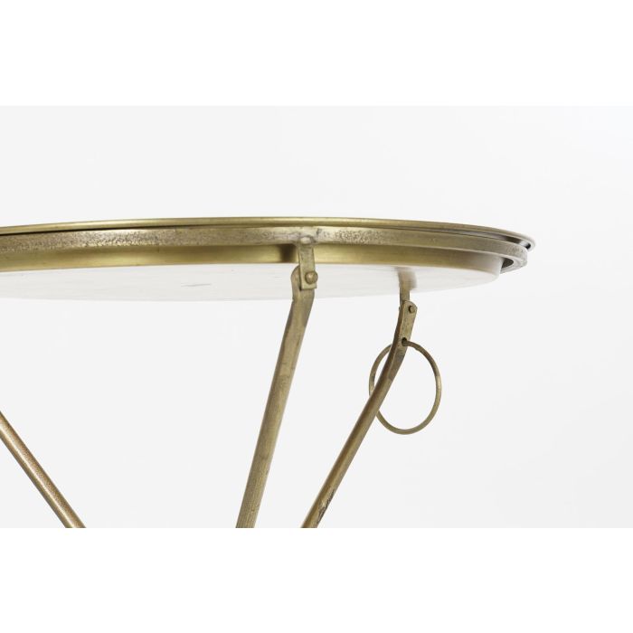 DKD Home Decor Mesita Auxiliar Glam Latón Dorado 47.5 x 64.5 x 47.5 cm 3