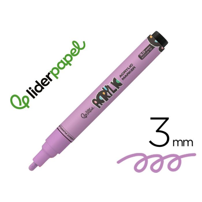 Rotulador Liderpapel Acrylic Base Agua Todo Tipo De Superficie Punta Redonda 3 mm Lila Rotulador Liderpapel Acrylic Base Agua Todo Tipo De Superficie Punta Redonda 3 mm Lila