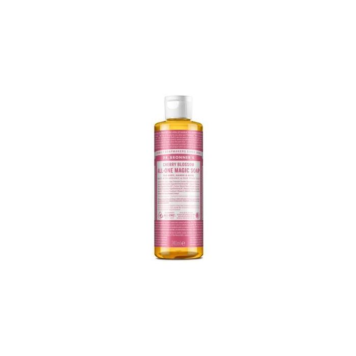 DR. BRONNER'S Jabón Líquido Flor de Cerezo 240ml Certificado Fair Trade Orgánico para Manos y Cuerpo