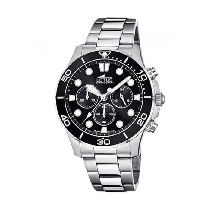 Reloj Hombre Lotus 18756/3 Negro Plateado