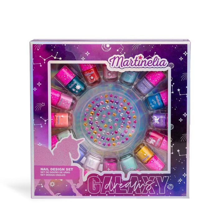 Martinelia 85428 Set de Uñas Galaxy Dreams con 16 Esmaltes de Colores y Gemas Adhesivas para Decorar Uñas - para Niñas +4 años 2