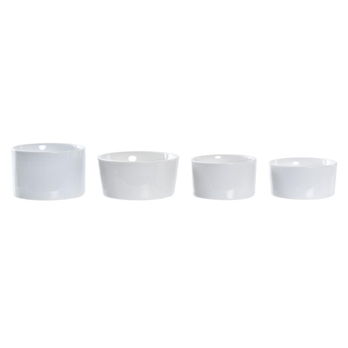 DKD Home Decor Tabla Aperitivo Loft de Gres, Bambú y Metal, Set de 5 piezas, colores Negro, Natural y Blanco, 20x20x14 cm 2