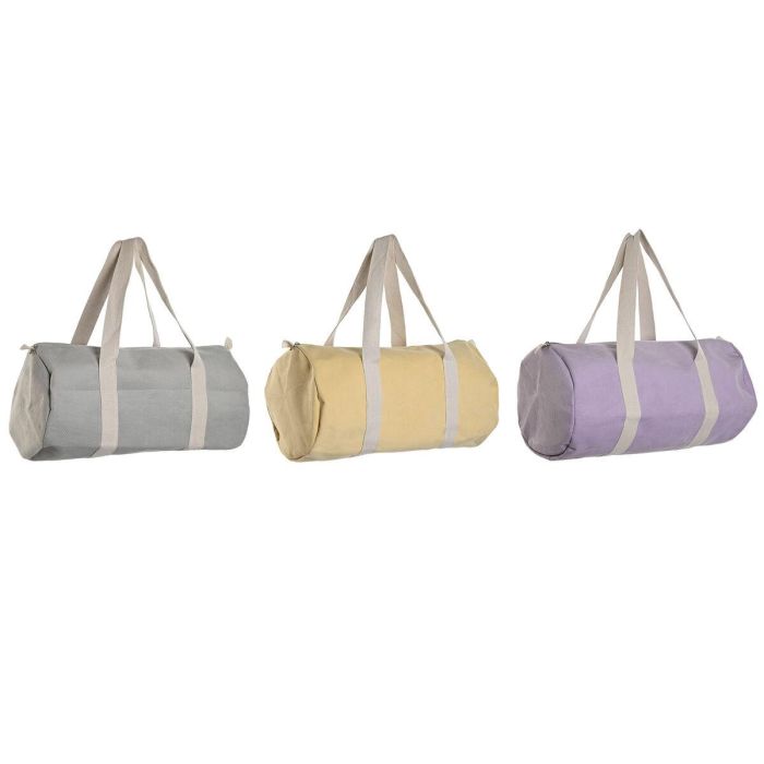 Bolso Urban DKD Home Decor Gris Amarillo 26 x 26 x 50 cm (3 Unidades)