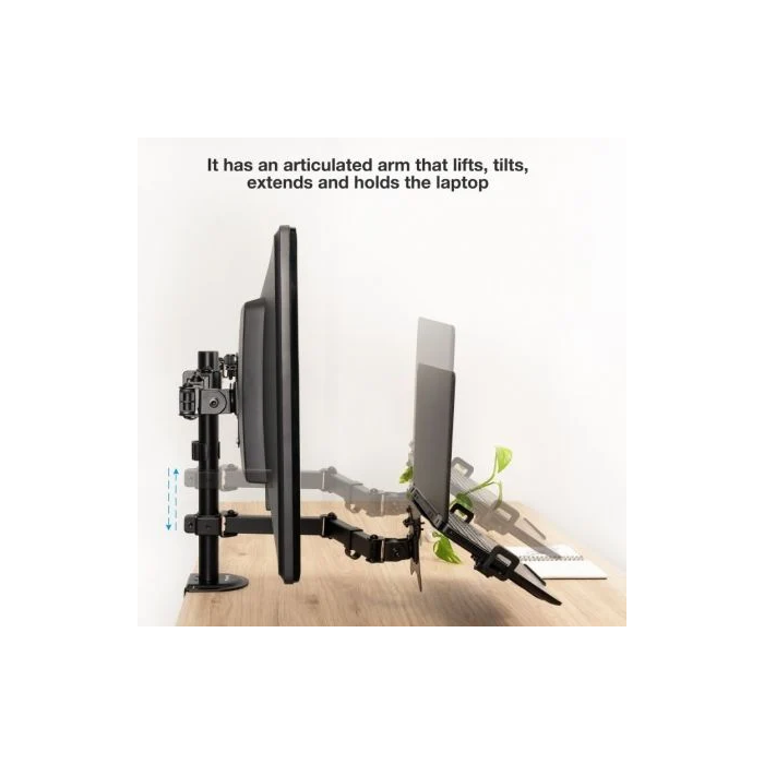 TooQ Soporte Mesa DB1202TN-B para 2 Monitores 17'-32' y 1 Portátil 12'-17' Giratorio Inclinable Negro 2 TooQ Soporte Mesa DB1202TN-B para 2 Monitores 17'-32' y 1 Portátil 12'-17' Giratorio Inclinable Negro 2