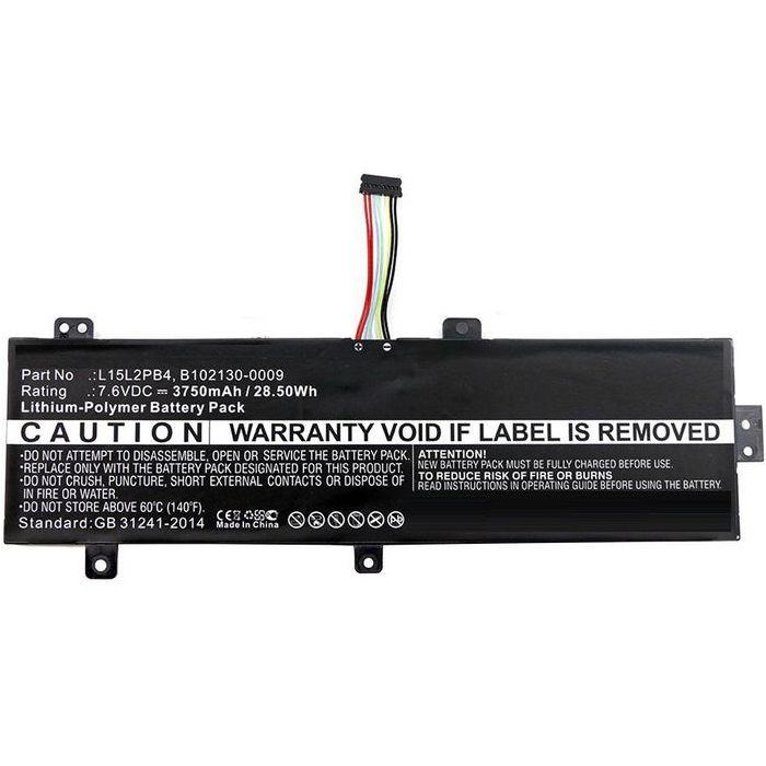 CoreParts Batería para Portátil Li-Pol 27.36Wh 7.6V 3600mAh Negra, Compatible Lenovo Ideapad 310 15", 310-15ISK, 310-15IKB