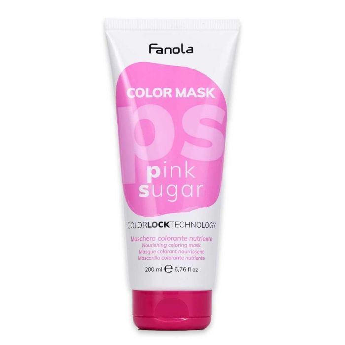 Fanola Mascarilla Color Rosa 200ml – Pigmentada Nutritiva Temporal con Aceite de Aguacate para Cabello Teñido