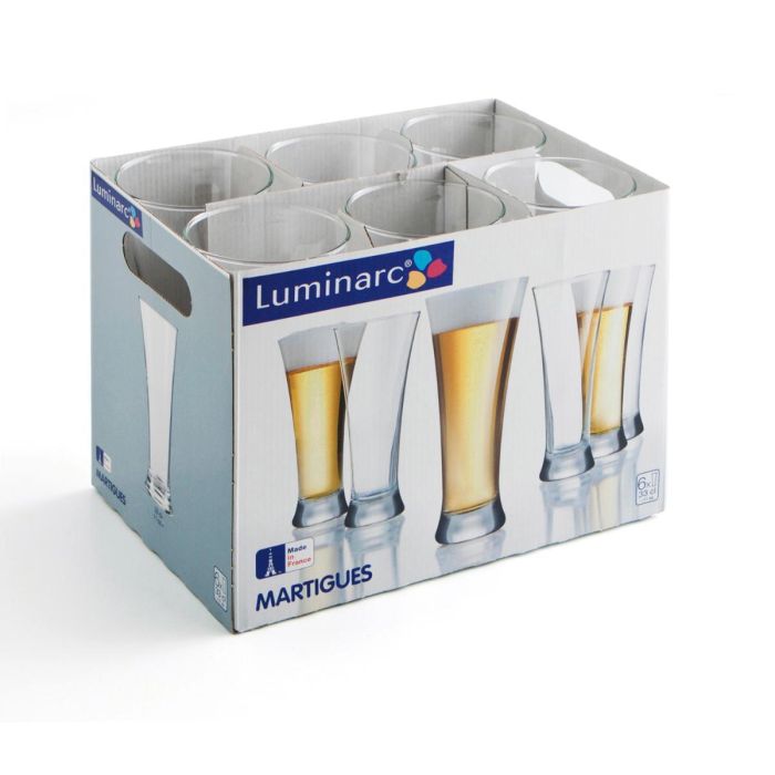 Luminarc Vaso Alto Martigues de Vidrio Transparente 33 cL, 6 Unidades, Apto Lavavajillas, Fabricado en Francia 1 Luminarc Vaso Alto Martigues de Vidrio Transparente 33 cL, 6 Unidades, Apto Lavavajillas, Fabricado en Francia 1