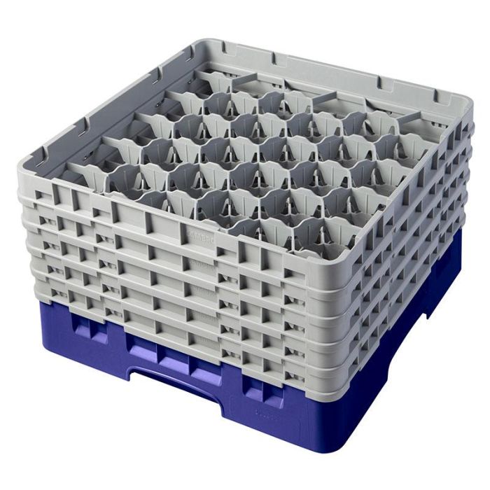 CAMBRO - 30S958-186 - Cesta de lavado 30 comp. 5 alturas - 7,84 cm Ø máx. - alt. máx. 25,8 cm - 50 x 50 x 30,8 cm - Azul marino