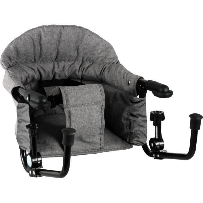 Bambisol Asiento elevador para mesa Respaldo confort, Funda desenfundable y lavable, Fijación multipunto, compacto y portátil