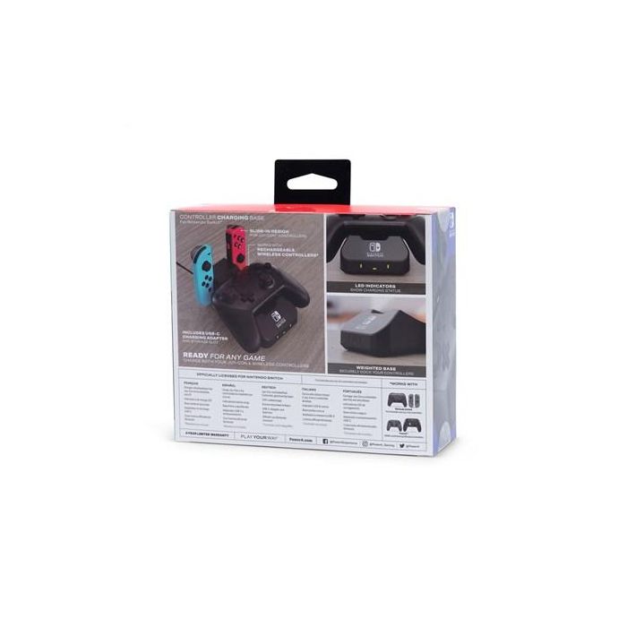 Power A 1525991-01 HUB de Carga para Nintendo Switch y Mandos Pro, Compatible con Joy-Cons y Mandos Inalámbricos PowerA 10